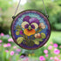 Pansy Stained Glass Effect Suncatcher